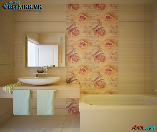 Nội thất phòng tắm master nhà chị Thuận