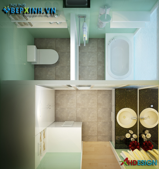 Nội thất phòng tắm nhà chị Nga – Văn Quán