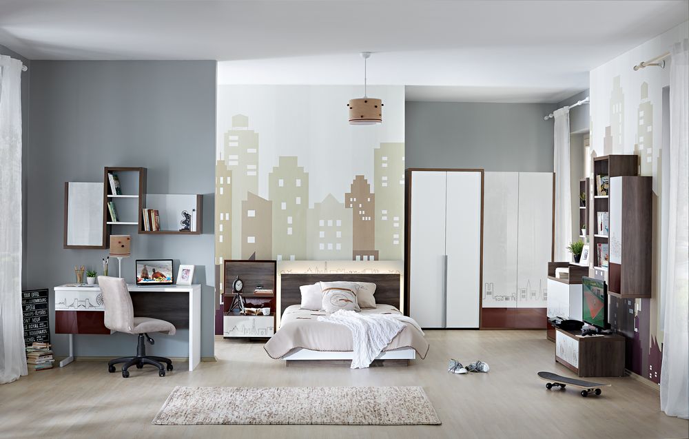 Bộ phòng ngủ dành cho bạn trẻ TREND CITY nhập khẩu Thổ Nhĩ Kỳ