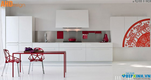 Mẫu tủ bếp phong cách hiện đại