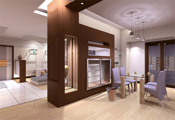 Ngăn chia phòng ăn và khách