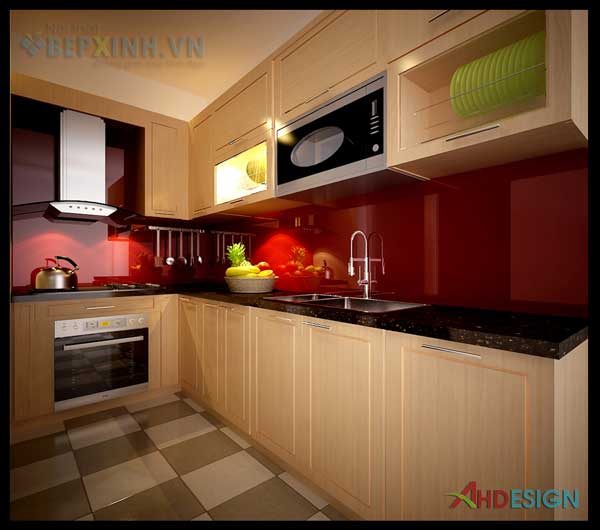 Nội thất phòng ăn – tủ bếp nhà Anh Dũng (phương án 1)