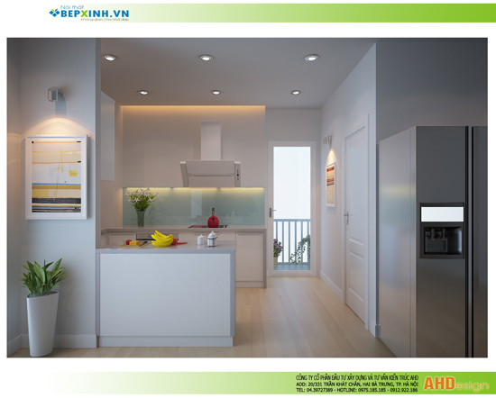 Nội thất phòng ăn, tủ bếp nhà chị Hải