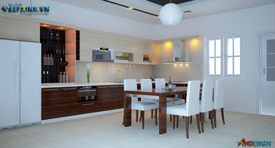 Nội thất phòng ăn, tủ bếp – nhà chị Thuận