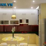 Nội thất phòng ăn – tủ bếp nhà cô Hà