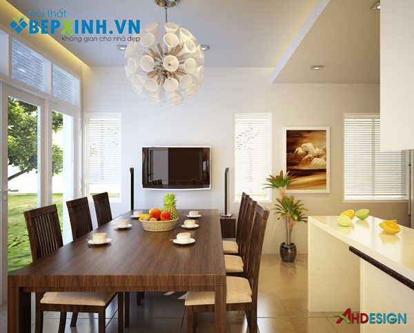 Nội thất phòng bếp biệt thự chú Mạnh