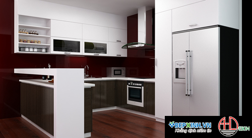 Nội thất phòng bếp nhà anh Hùng – Văn Khê