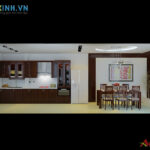 Nội thất phòng bếp, tủ bếp nhà chị Dung