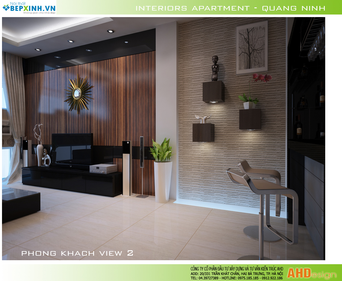 Thiết kế Nội thất phòng khách nhà chị Mai Anh - Quảng Ninh