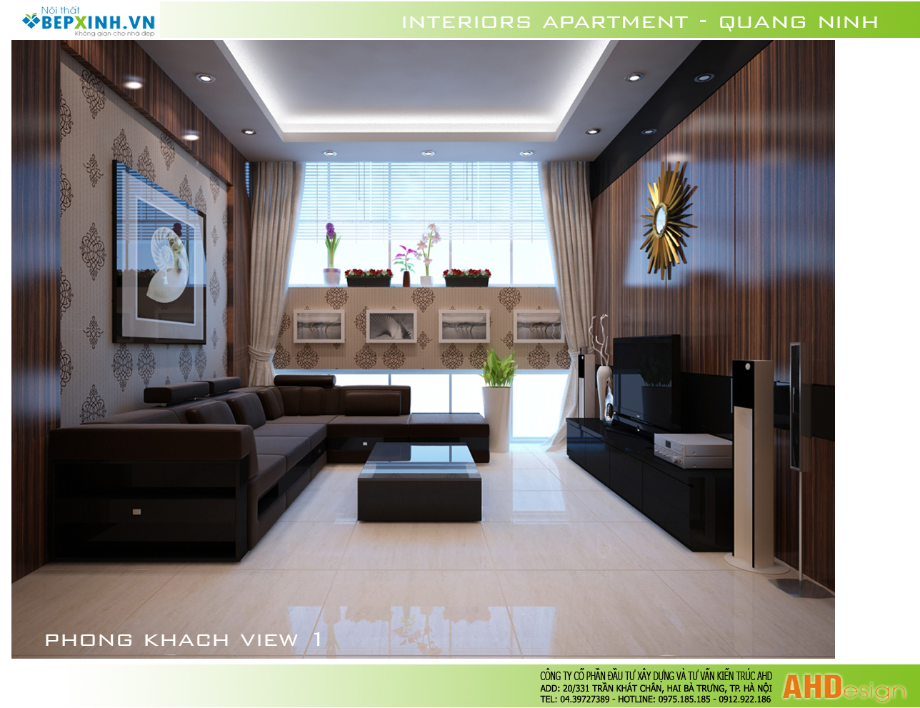 Thiết kế Nội thất phòng khách nhà chị Mai Anh - Quảng Ninh