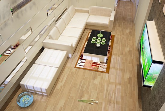 Nội thất phòng khách nhà anh Trung Kiên