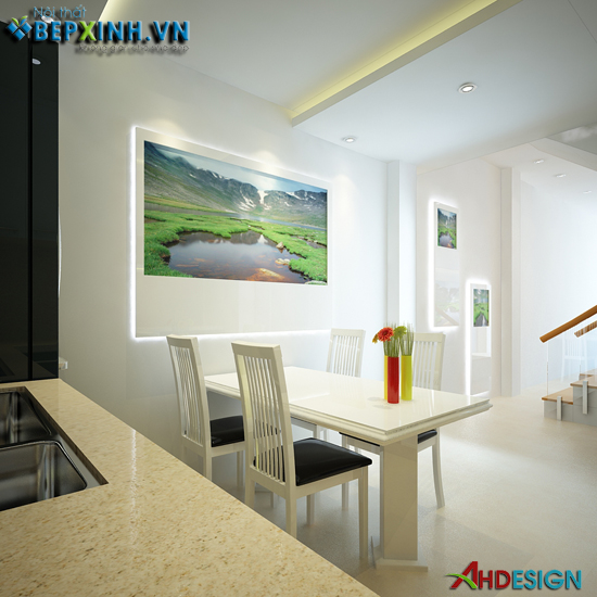 Phòng bếp nhà anh Trung Kiên-Bồ đề, Long Biên