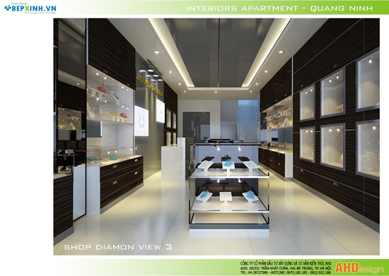 Thiết kế nội thất cửa hàng trang sức