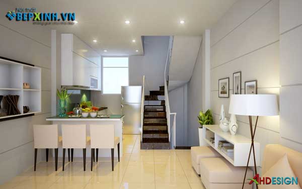 Thiết kế nội thất phòng bếp nhà chị Thủy