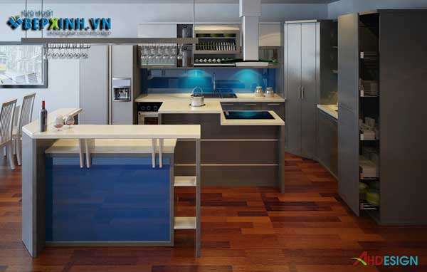 Thiết kế nội thất phòng bếp nhà chú Hải – Thái Hà