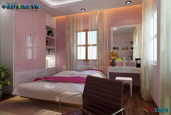 Thiết kế nội thất phòng ngủ con gái chị Hường