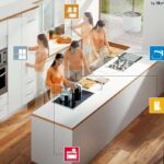 Thiết kế tủ bếp năng động hiện đại với 5 khu vực bếp.