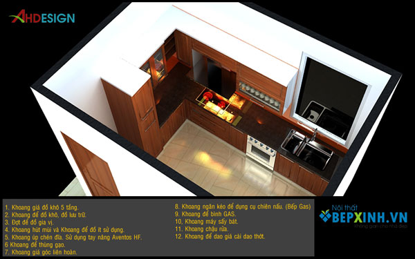 Tủ bếp nhà anh Trí – Lạc Long Quân